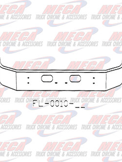 VALLEY CHROME BUMPER KW T300 13.5'' SET FWD W/TOW -RND LT AT ENDS