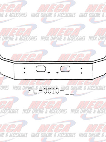 VALLEY CHROME BUMPER KW T300 18'' SET FWD W/TOW & RND LT AT ENDS