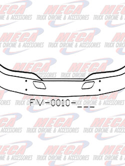 VALLEY CHROME BUMPER KW T680 18'' W/ TOW HOLES