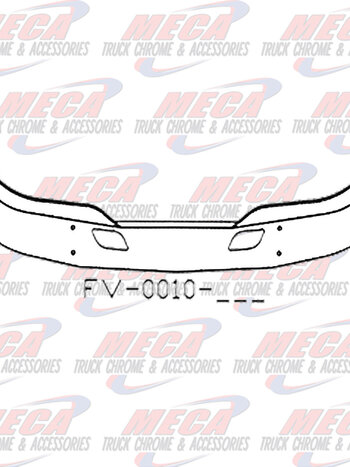 VALLEY CHROME BUMPER KW T680 20'' W/ TOW HOLES