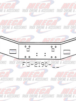 VALLEY CHROME BUMPER KW T800 14'' 86-03 FOG, TOW HOLES