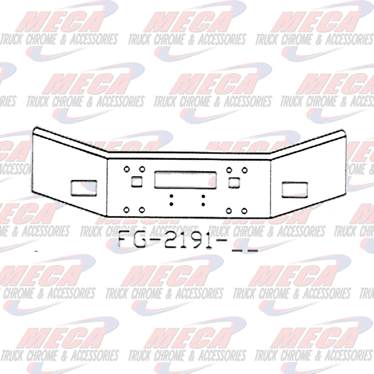 VALLEY CHROME BUMPER KW T800 16'' 86-UP FOG, TOW, STEP HLS