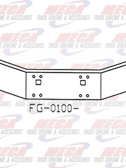 VALLEY CHROME BUMPER KW T800 14'' CHROME TOW ONLY 1986-2003