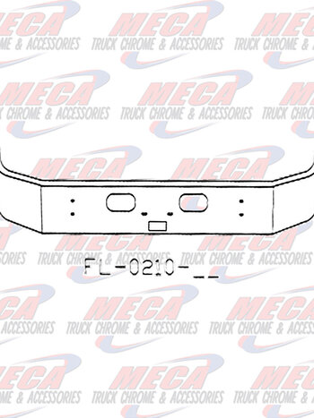 VALLEY CHROME BUMPER KW T300 13.5'' SET FWD W/TOW, STEP & RND HLS