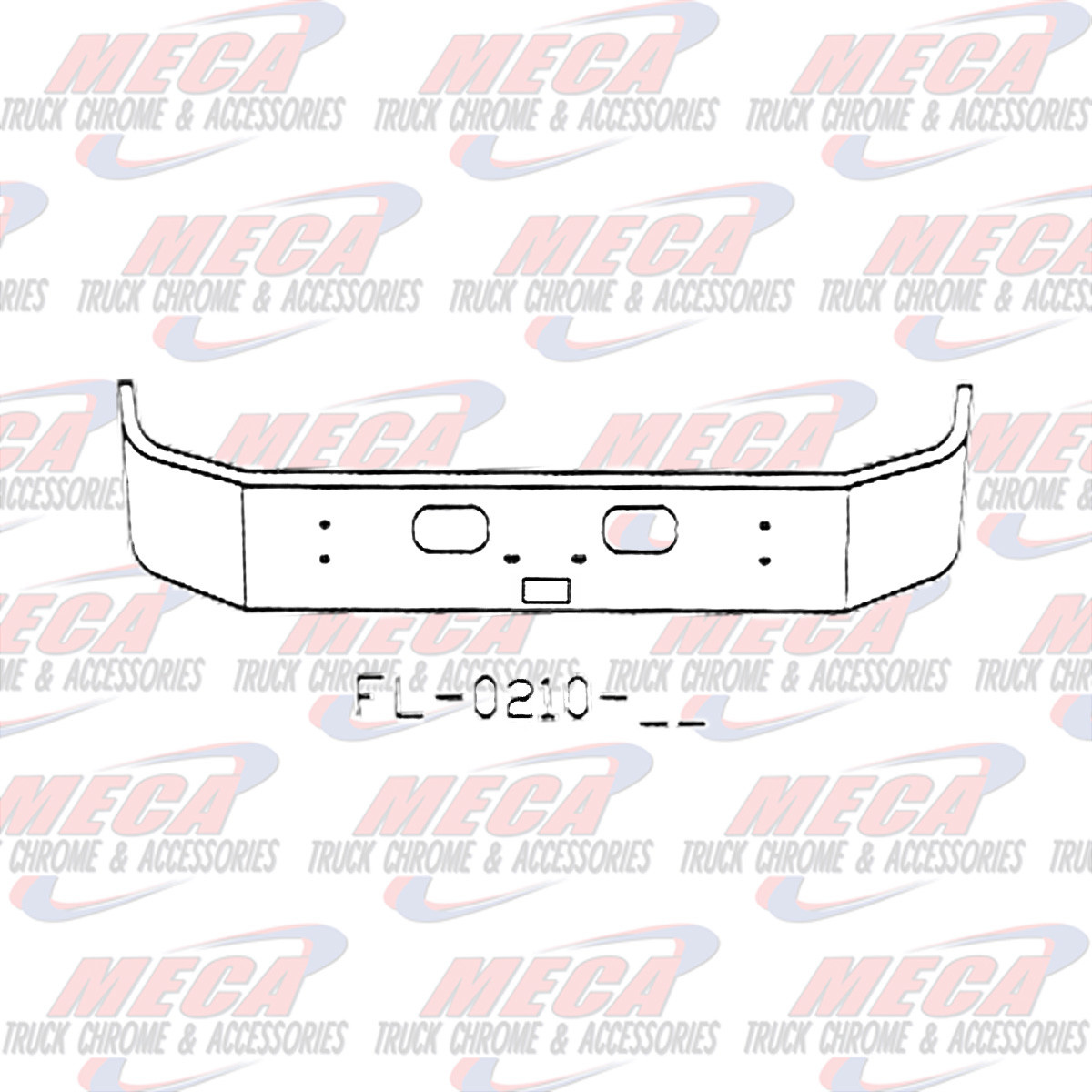 VALLEY CHROME BUMPER KW T300 13.5'' SET FWD W/TOW, STEP & RND HLS