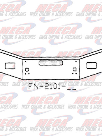VALLEY CHROME BUMPER KW T800 18''-16'' TAPER 2004+ FOG, TOW, STEP