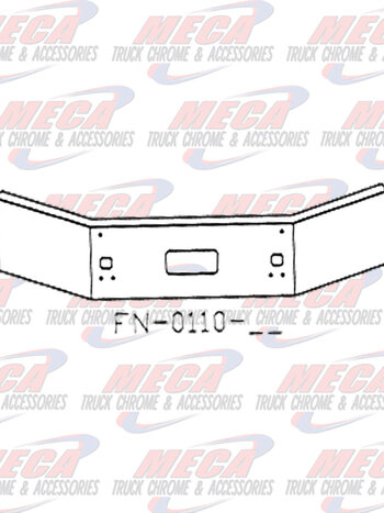 VALLEY CHROME BUMPER KW T800 04+ S/S 14''-11''  W/STEP, SMALL TOWS