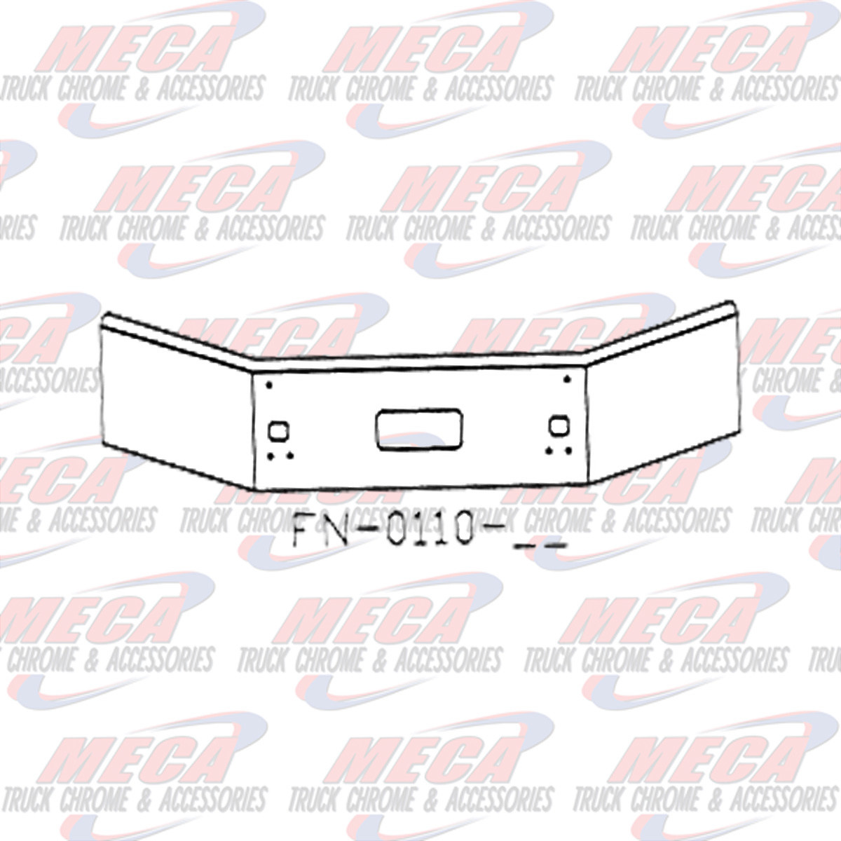 VALLEY CHROME BUMPER KW T800 04+ S/S 14''-11''  W/STEP, SMALL TOWS