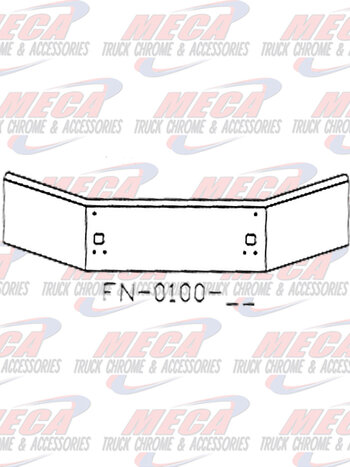 VALLEY CHROME BUMPER KW T800B 04+ 14''-11'' TAPERED & BREAK BACK TOW