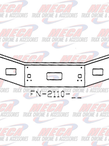 VALLEY CHROME BUMPER KW T800B 20'' SS W/ TOW, STEP & FOG 2004+