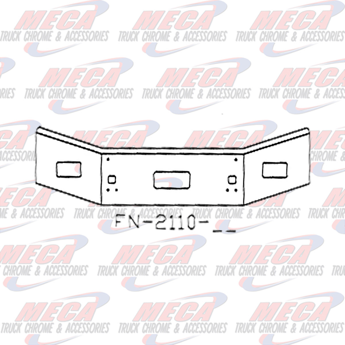 VALLEY CHROME BUMPER KW T800B 20'' SS W/ TOW, STEP & FOG 2004+