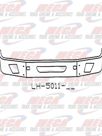 VALLEY CHROME BUMPER VOLVO VNL 64T 630 670 780 18'' S/S SLANTED FOG, TOW, AIR FLOW 2004-2017