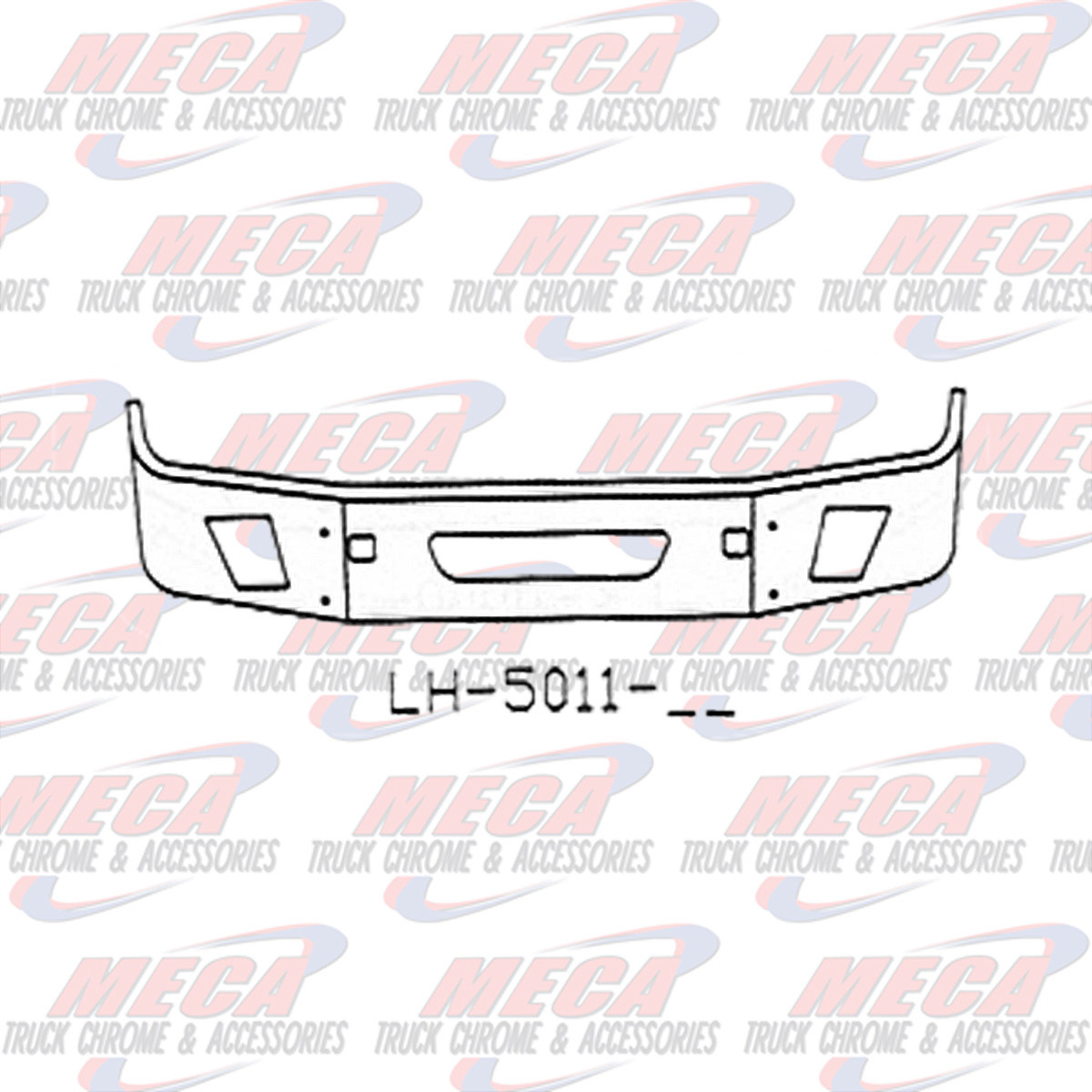 VALLEY CHROME BUMPER VOLVO VNL 64T 630 670 780 18'' S/S SLANTED FOG, TOW, AIR FLOW 2004-2017