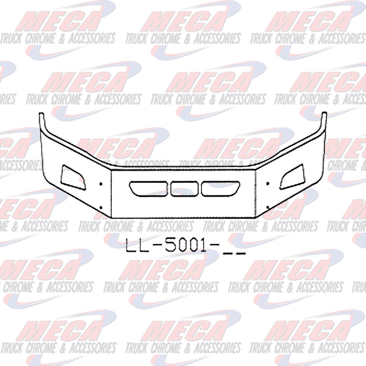 VALLEY CHROME BUMPER VOLVO 18'' VNL SETBACK FOG & AIR FLOW 2018+