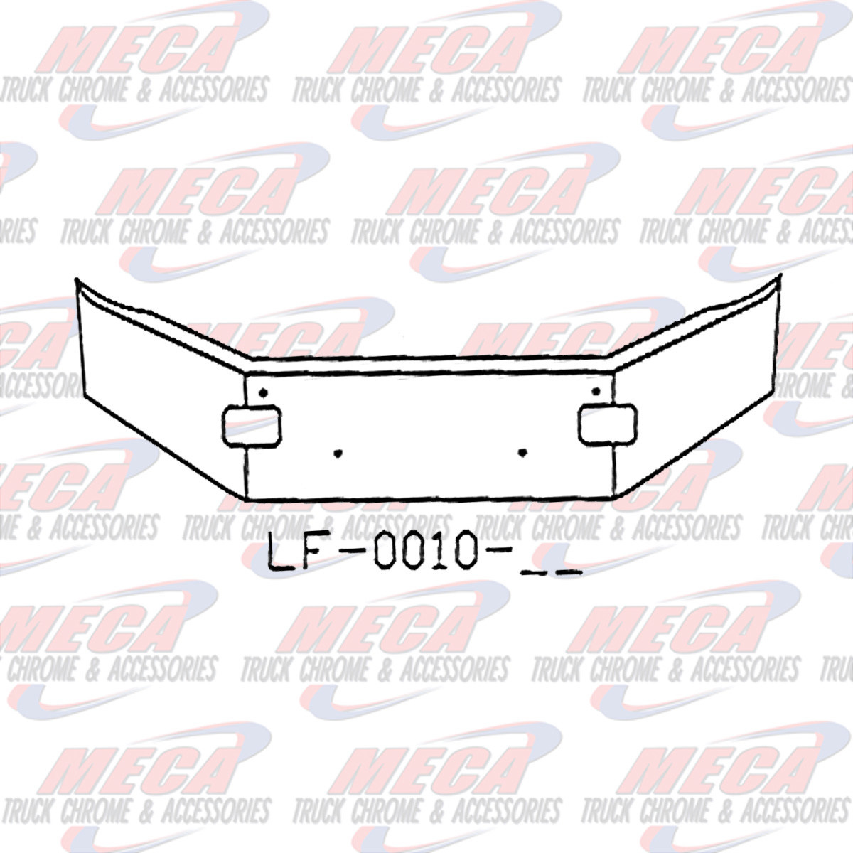 VALLEY CHROME BUMPER VOLVO WHITE 16''  W/12'' BREAK-BACK & TOW HLS