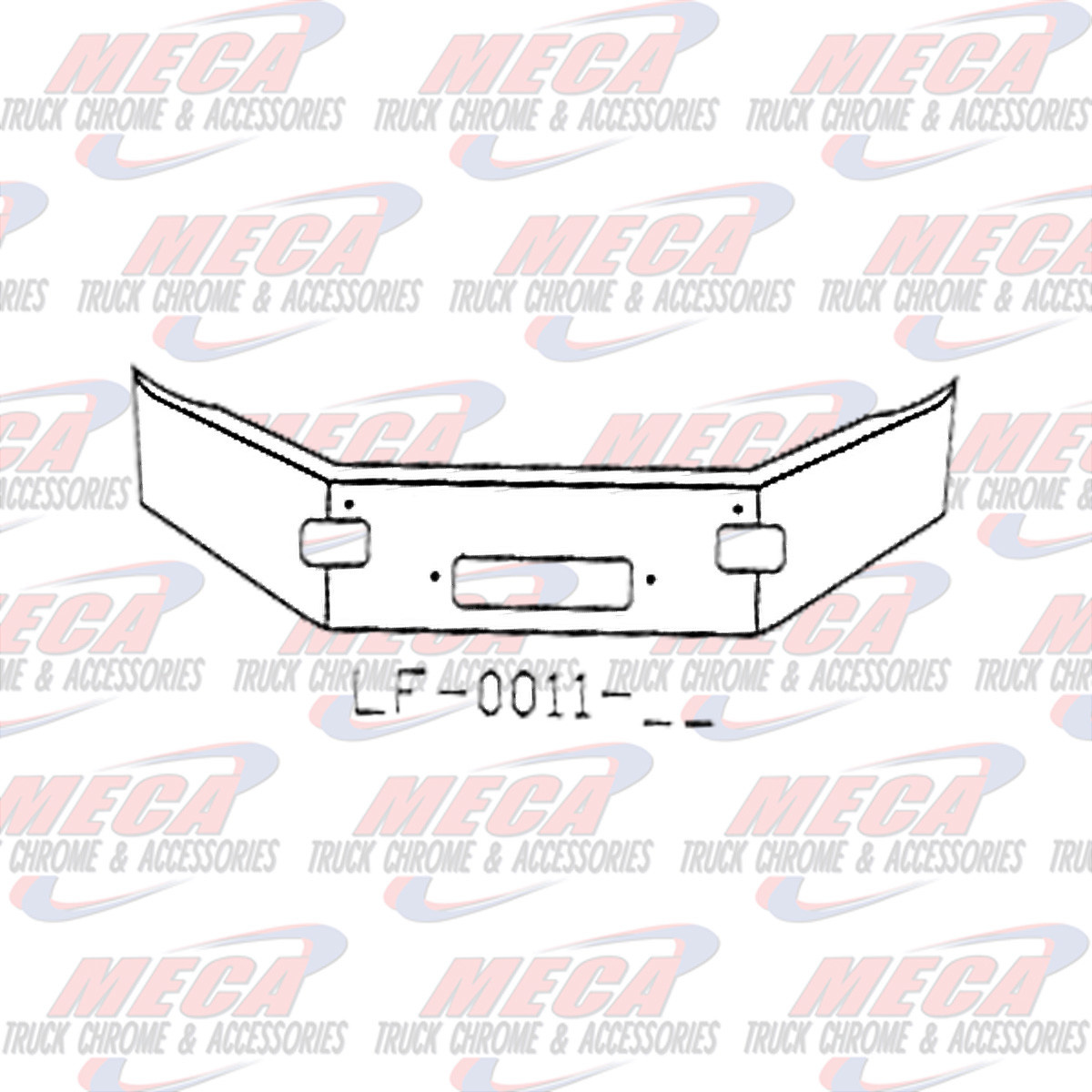 VALLEY CHROME BUMPER VOLVO WHITE 16'' TOW STEP SETBACK W/ 12'' BREAK BACK