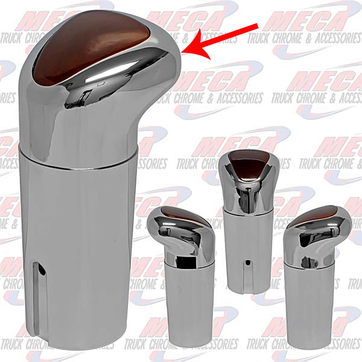 GEARSHIFT SHIFTER KNOB AL CHROME SLOPE 8,9,10