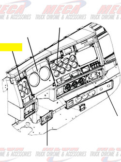 GAUGE PANEL LEFT HAND SIDE W/ 4 HOLES KW 2006+