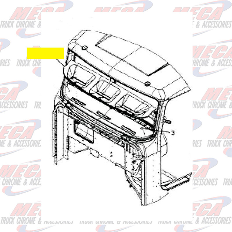 COVER PANEL BETWEEN DASH AND WINDSHIELD KW 2006+