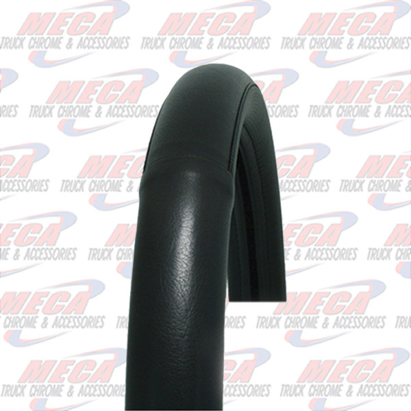 18" DELUXE STEERING WHEEL CVR FULL BLACK W/ BLACK STITCHING