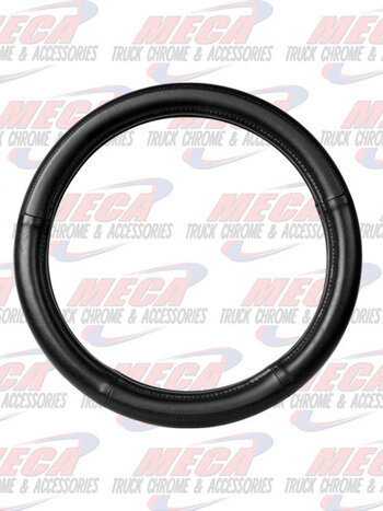 20" DELUXE STEERING WHEEL CVR BLACK W/ BLACK STITCHING