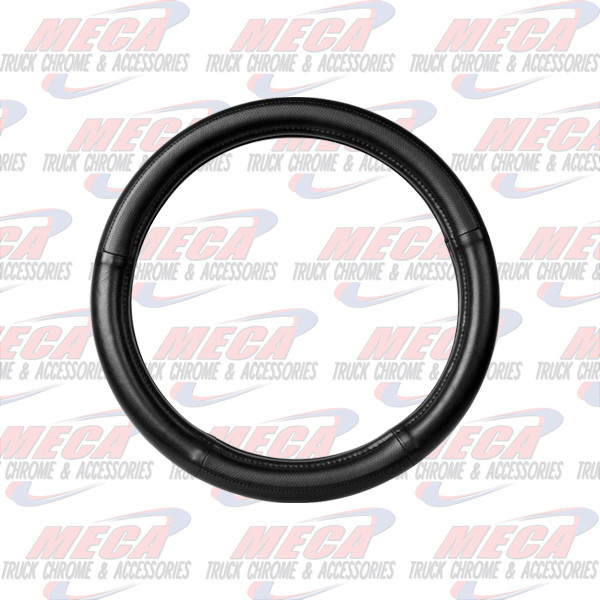 20" DELUXE STEERING WHEEL CVR BLACK W/ BLACK STITCHING