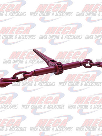 CHAIN LOAD RATCHET BINDER 3/8 - 1/2 GRADE 70 RED