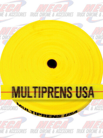 STRAP YELLOW INTERIOR 2"X300FT ROLL- 12000LBS