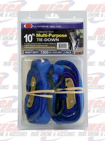 BUCKLE STRAP 20ft (2PK) VINYL COATED  HOOK UTILITY