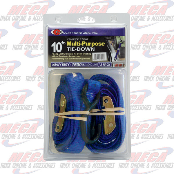 BUCKLE STRAP 20ft (2PK) VINYL COATED  HOOK UTILITY