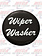 WIPER WASHER KNOB STICKER BLACK GLOSSY