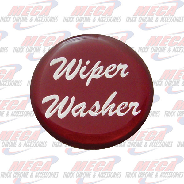WIPER WASHER KNOB STICKER RED GLOSSY