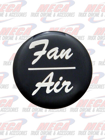 AIR/FAN KNOB STICKER BLACK GLOSSY