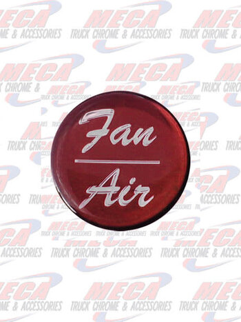 AIR/FAN KNOB STICKER RED GLOSSY