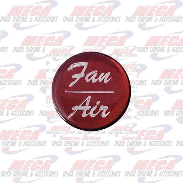 AIR/FAN KNOB STICKER RED GLOSSY