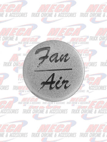 AIR/FAN KNOB STICKER SILVER GLOSSY