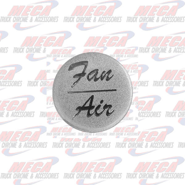 AIR/FAN KNOB STICKER SILVER GLOSSY