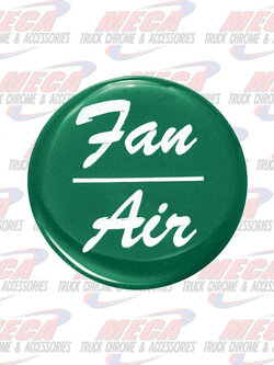 AIR/FAN KNOB STICKER GREEN GLOSSY