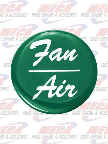 AIR/FAN KNOB STICKER GREEN GLOSSY
