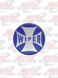 WIPER KNOB STICKER BLUE GLOSSY CROSS