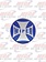 WIPER KNOB STICKER BLUE GLOSSY CROSS