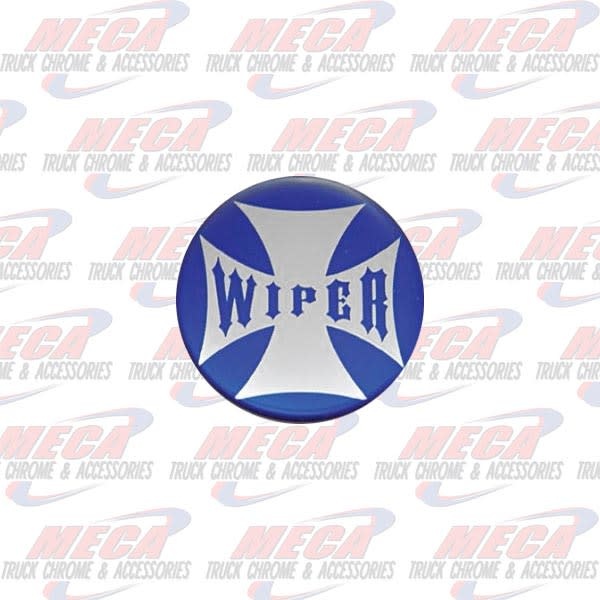 WIPER KNOB STICKER BLUE GLOSSY CROSS