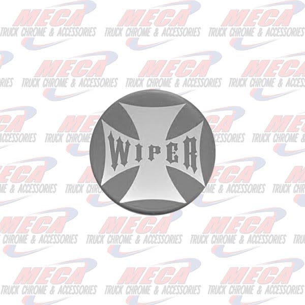 WIPER KNOB STICKER SILVER GLOSSY CROSS