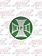 WIPER KNOB STICKER GREEN GLOSSY CROSS