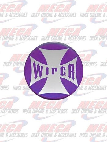 WIPER KNOB STICKER PURPLE GLOSSY CROSS