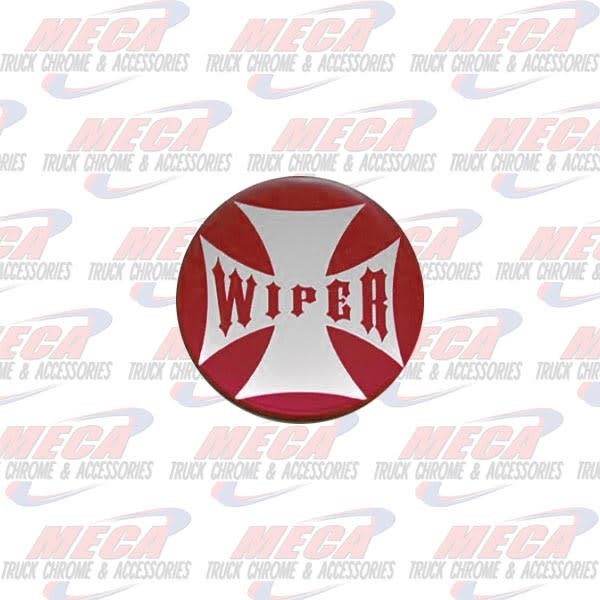 WIPER KNOB STICKER RED GLOSSY CROSS