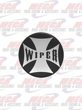 WIPER KNOB STICKER BLACK GLOSSY CROSS