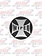 WIPER KNOB STICKER BLACK GLOSSY CROSS