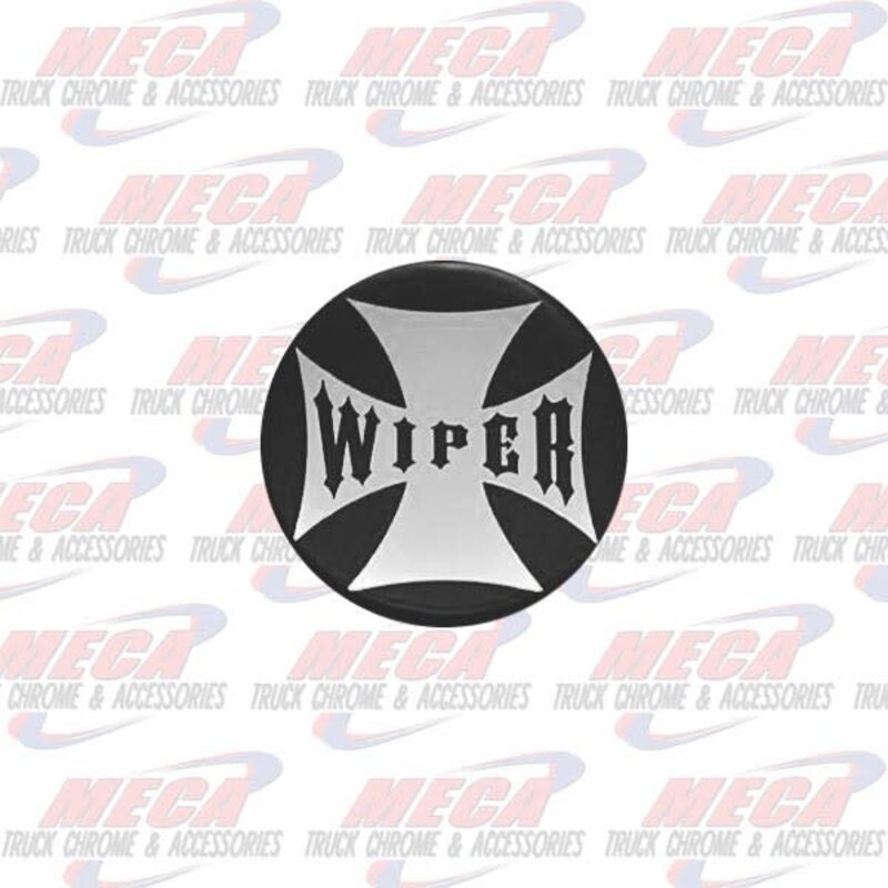 WIPER KNOB STICKER BLACK GLOSSY CROSS