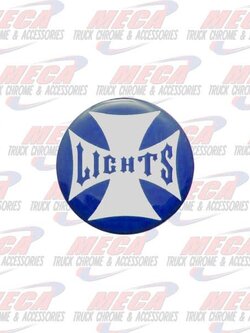 PANEL LIGHT KNOB STICKER BLUE CROSS GLOSSY